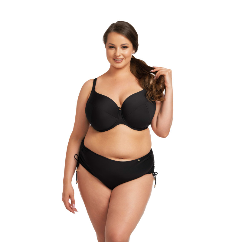 Plus Size Μαγιό Μπικίνι – Μαύρο με Κορδόνια για Καμπύλες & Άνεση